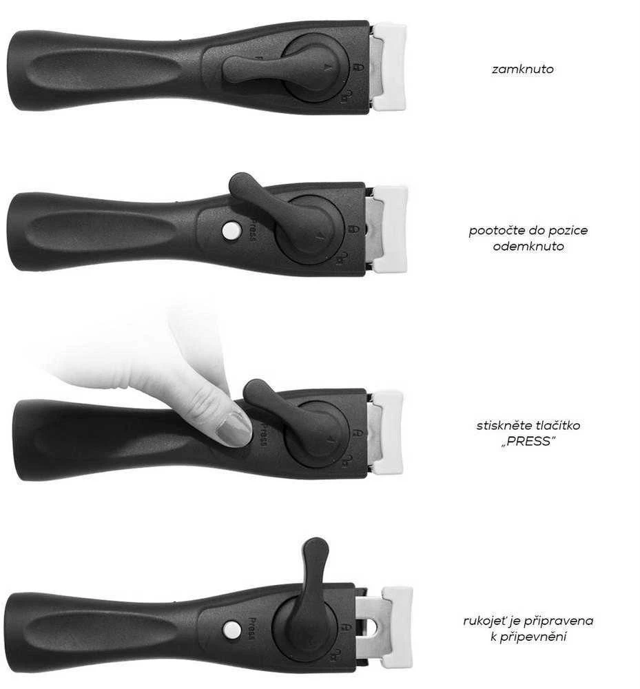 Granitinė keptuvė 20+26 cm GRANDE COMBI, nuimama