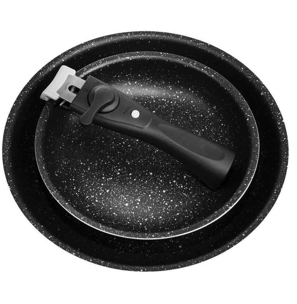 Granitinė keptuvė 20+26 cm GRANDE COMBI, nuimama