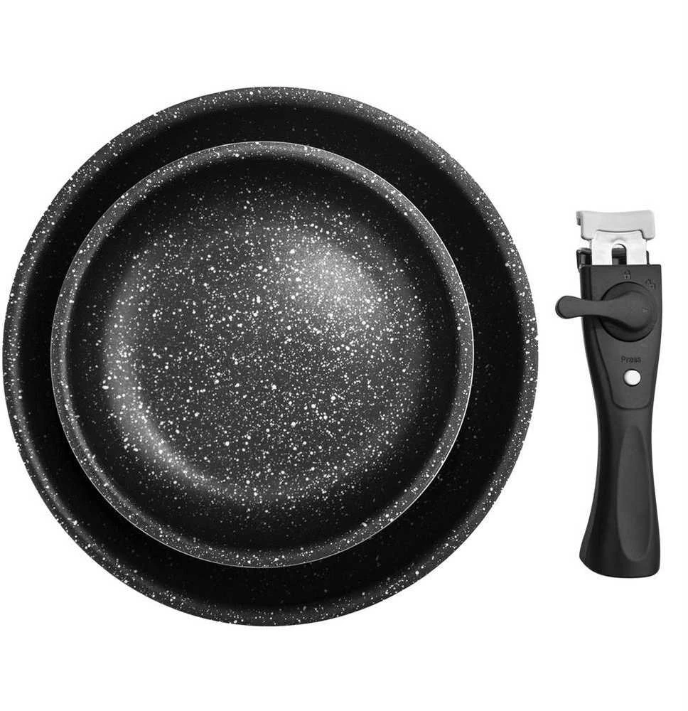 Granitinė keptuvė 20+26 cm GRANDE COMBI, nuimama