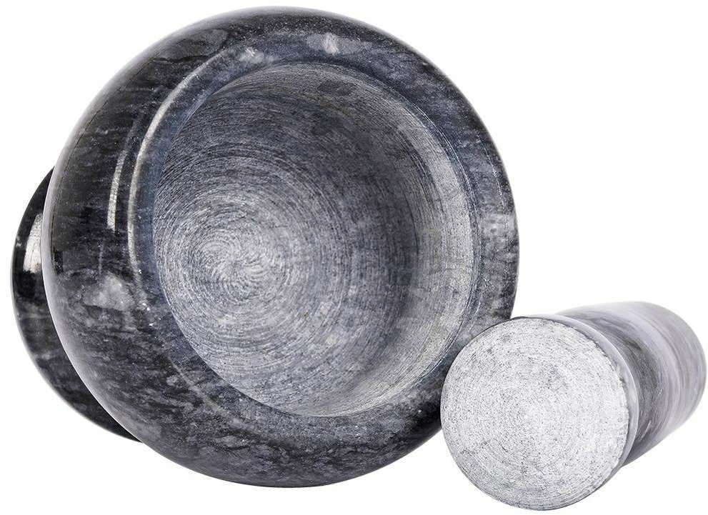 Granito akmens skiedinys su grūstuvu prieskoniams, žolelėms, riešutams malti, sunkus, 11 cm