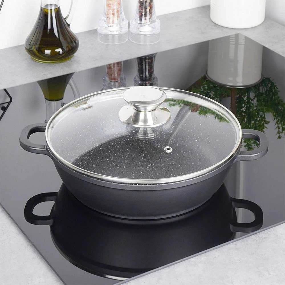 Granito keptuvės puodas 24 cm GRANDE dujų indukcija