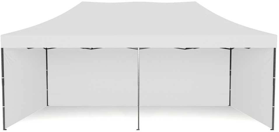 Greitosios prekybos paviljonas - 3x6 m - 3 sienos - baltos spalvos