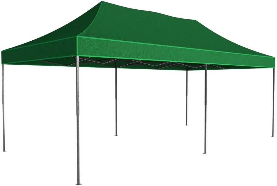 Greitosios prekybos paviljonas - 3x6 m - 3 sienos - žalia