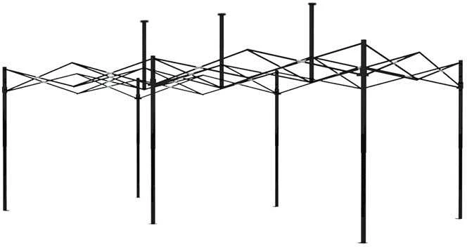 Greitosios prekybos paviljonas - 3x6 m - 3 sienos - žalia