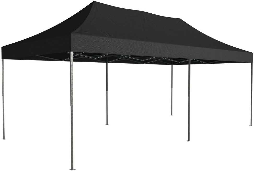 Greitosios prekybos paviljonas - 3x6 m - 3 sienos - juodos spalvos