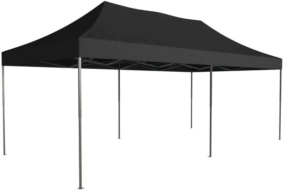 Greitosios prekybos paviljonas - 3x6 m - 3 sienos - juodos spalvos