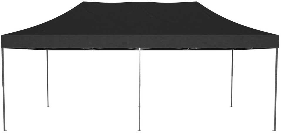 Greitosios prekybos paviljonas - 3x6 m - 3 sienos - juodos spalvos