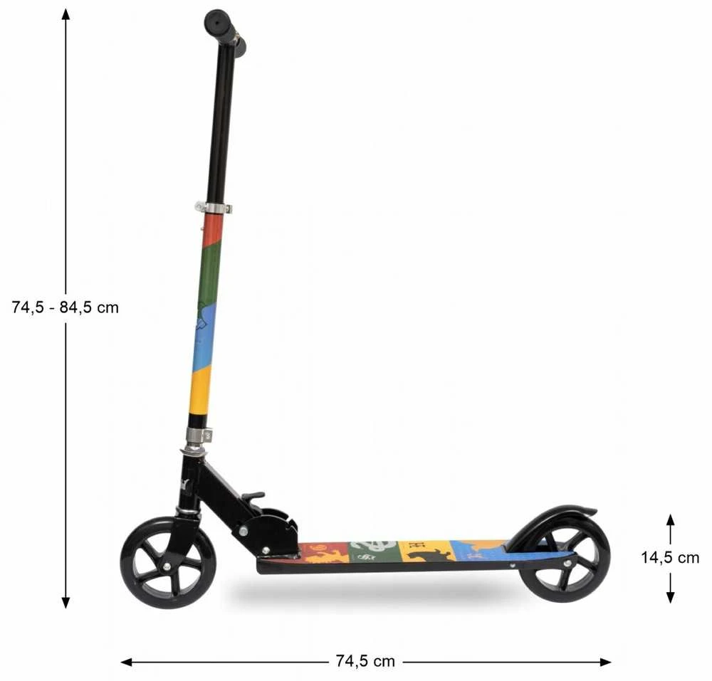 HARRY POTTER paspirtukas vaikams sulankstomi ratai 145 mm iki 100 kg D'arpeje