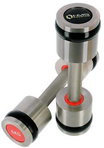 HH06 2 x 6 KG HMS PREMIUM CHROME Hanteliai