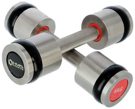 HH06 2 x 6 KG HMS PREMIUM CHROME Hanteliai