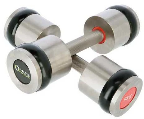 HH09 2 x 9 KG HMS PREMIUM CHROME Hanteliai