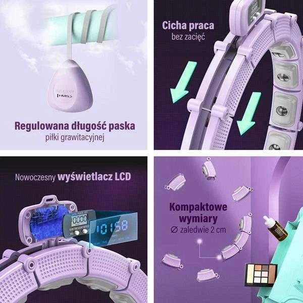 HHM14 HULA HOP VIOLET SU MAGNETAIS IR SVORIU + HMS SKAITIKLIS