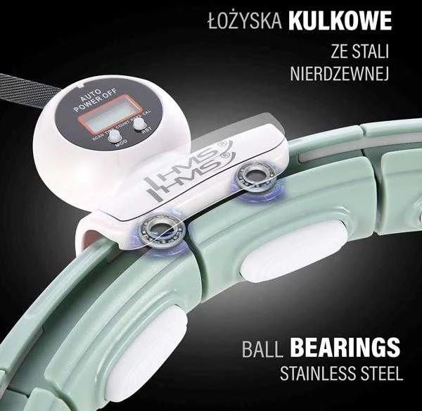 HHM15 HULA HOP Žalias SU MAGNETU IR SVORIU + HMS SKAITIKLIS