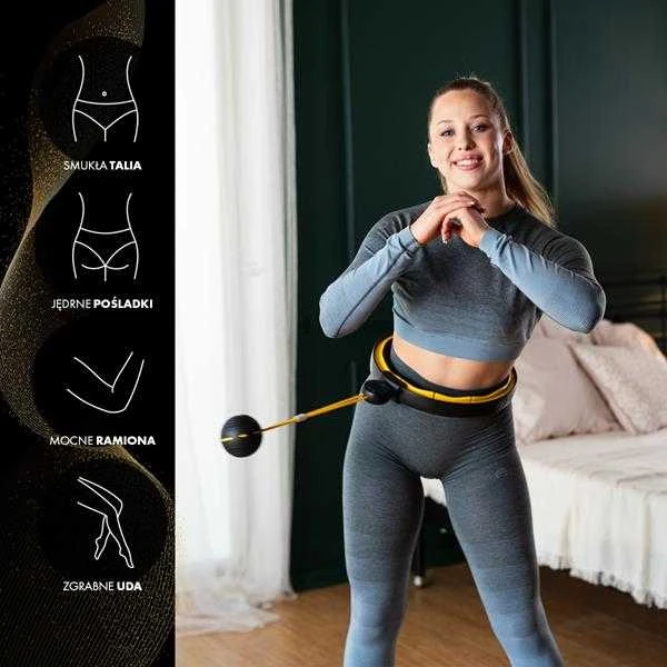 HHM21 HULA HOP Juodas/GELTONAS SU MAGNETAIS, TPE PUBS IR SVORIU + HMS SKAITIKLIS