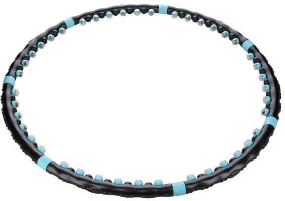 HHP006 JUODAI MĖLYNAI HULA HOP MASAŽAS SU MAGNETAIS 98cm HMS