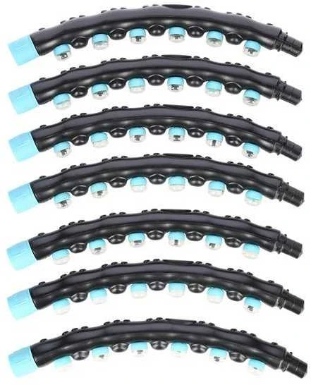 HHP006 JUODAI MĖLYNAI HULA HOP MASAŽAS SU MAGNETAIS 98cm HMS