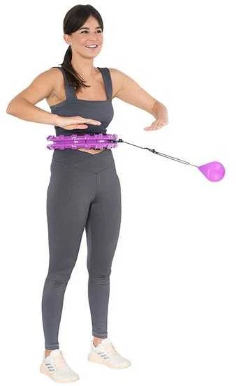 HHW12 PLIUS DYDŽIO HULA HOOP VIOLETAS SU RIEŠUTAIS IR HMS SVORIU
