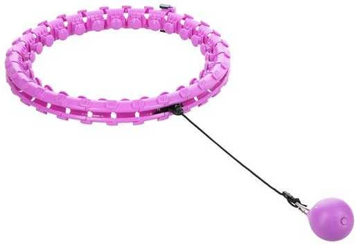 HHW12 PLIUS DYDŽIO HULA HOOP VIOLETAS SU RIEŠUTAIS IR HMS SVORIU