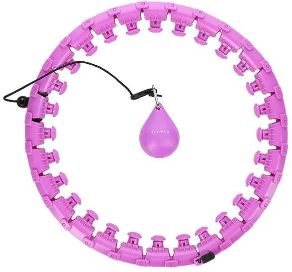 HHW12 PLIUS DYDŽIO HULA HOOP VIOLETAS SU RIEŠUTAIS IR HMS SVORIU
