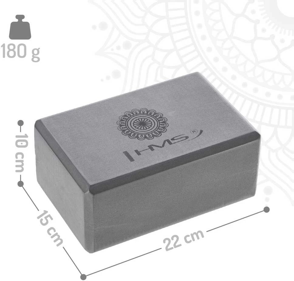 HMS GRAY YOGA RINKINYS TPE MAT YM10 + KUBAS KJ02 + DIRŽELĖ SJ02
