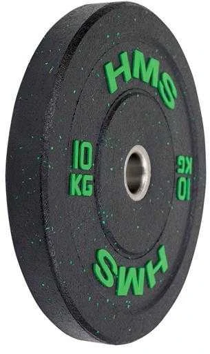 HTBR10 Žalias OLYMPIC PLATE BUMPER 10 KG HMS