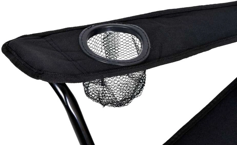 HUGO sulankstoma stovyklavimo kėdė, juoda