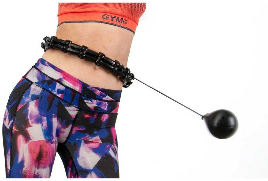 HULA HOPS SU MASAŽUOTU IR SVORIU, Juodas