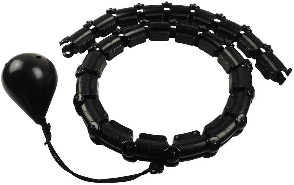 HULA HOPS SU MASAŽUOTU IR SVORIU, Juodas