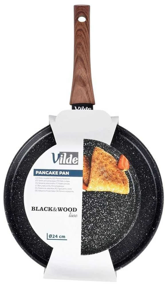 Indukcinė dujinė keptuvė blynams, granitinė, neprideganti VILDE, 24 cm