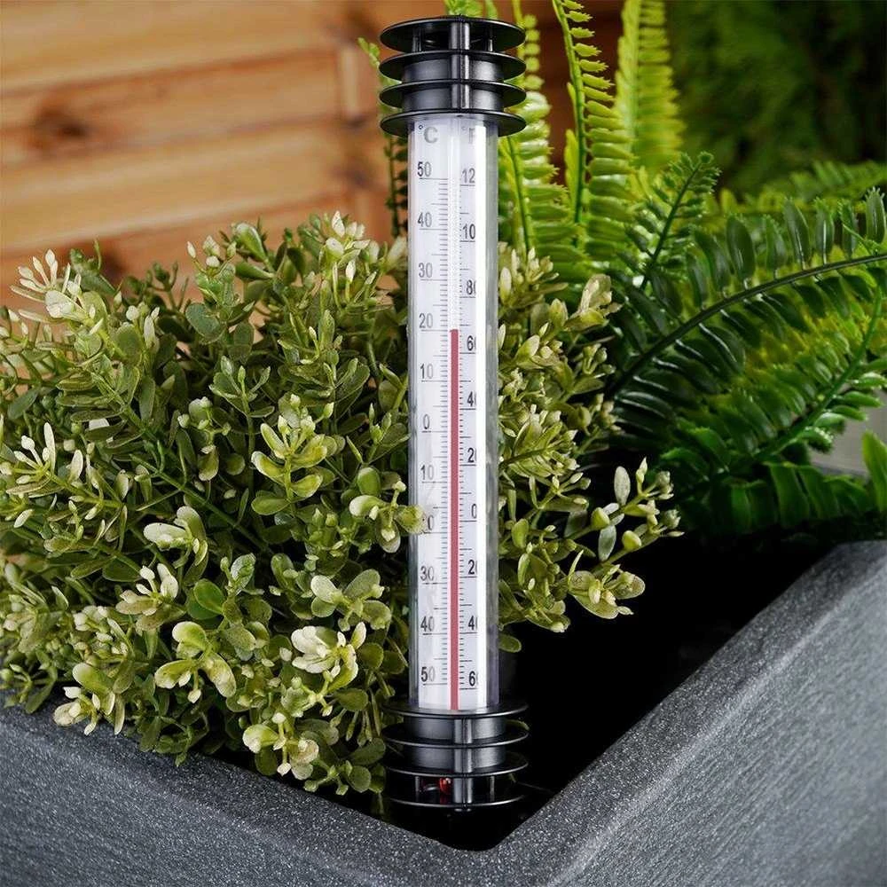 Išorinis termometras, baltas, 23 cm, įdėtas