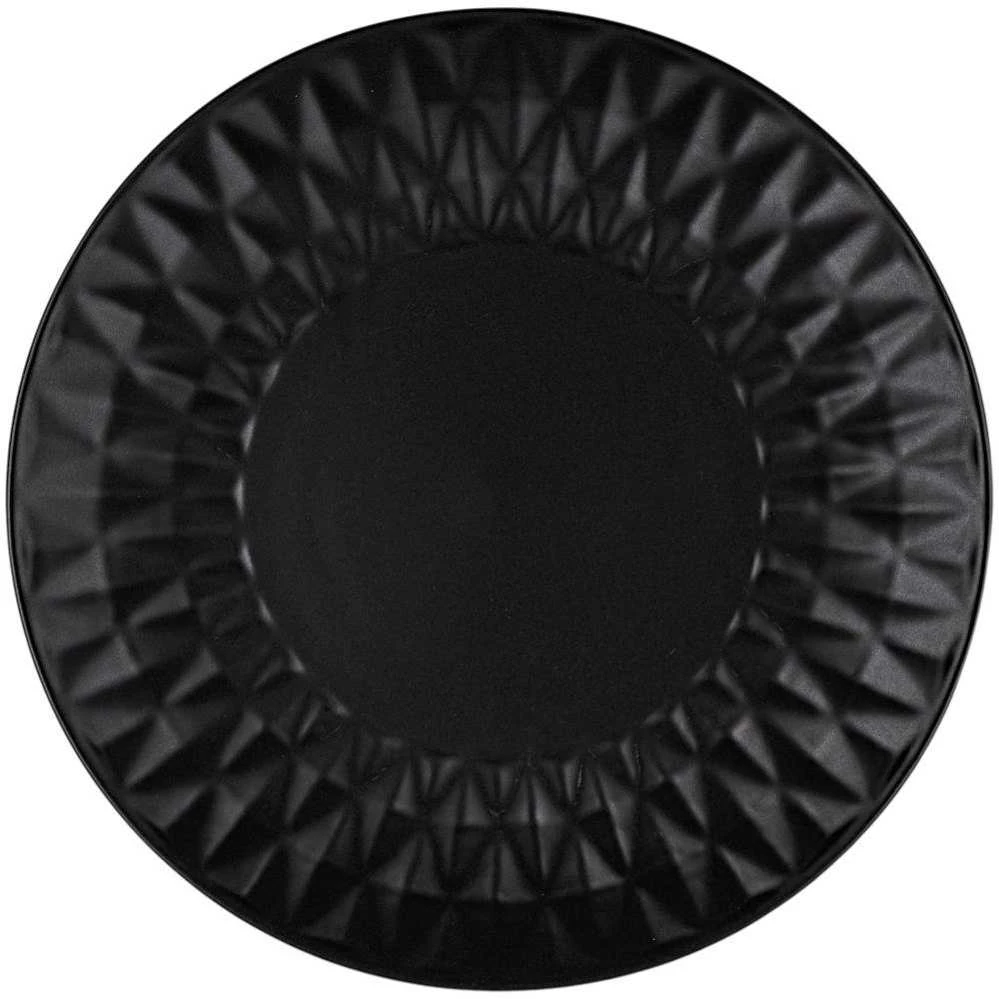 Juoda keramikinė desertinė lėkštė, SOHO CLASSIC 20 cm