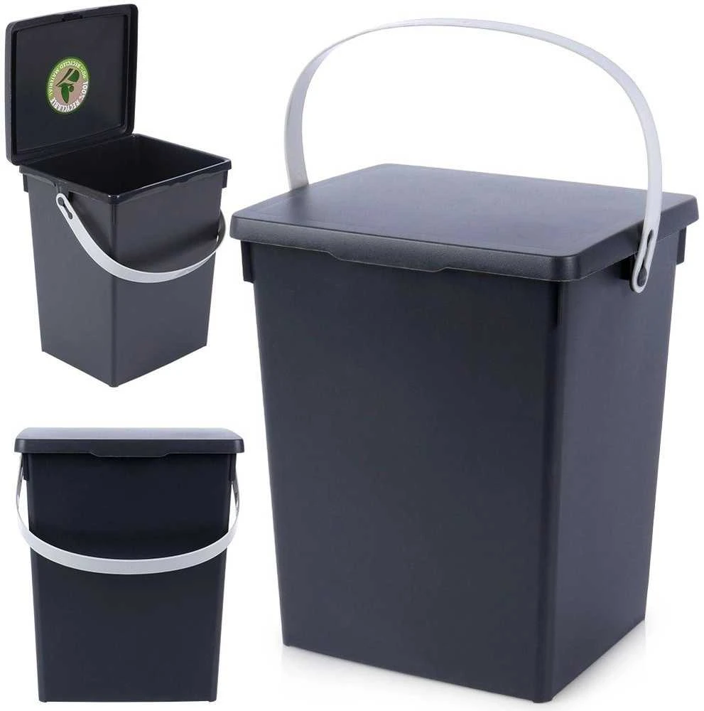 Juoda laikymo talpa 5,5 l