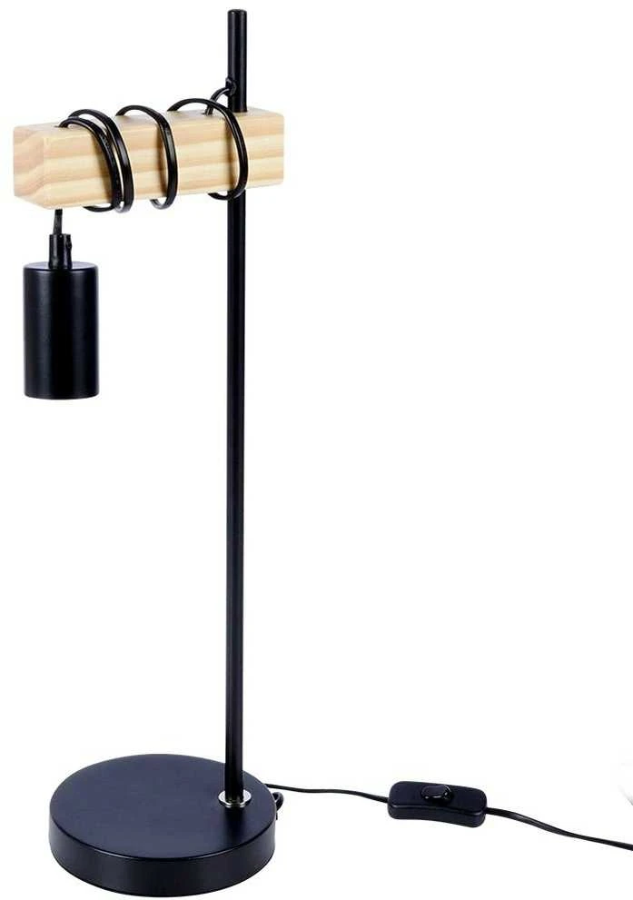 Juoda stalinė lempa 51 cm