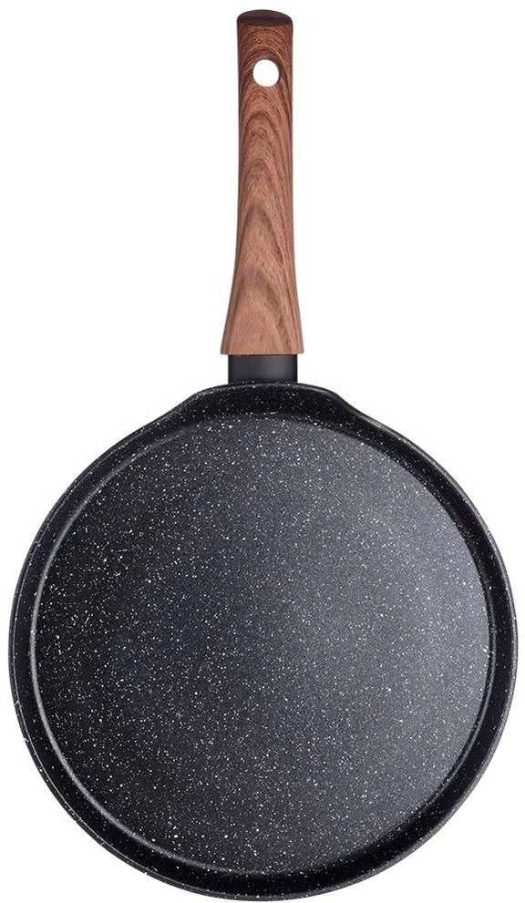 Juodas&WOOD granitinė blynų keptuvė 26 cm