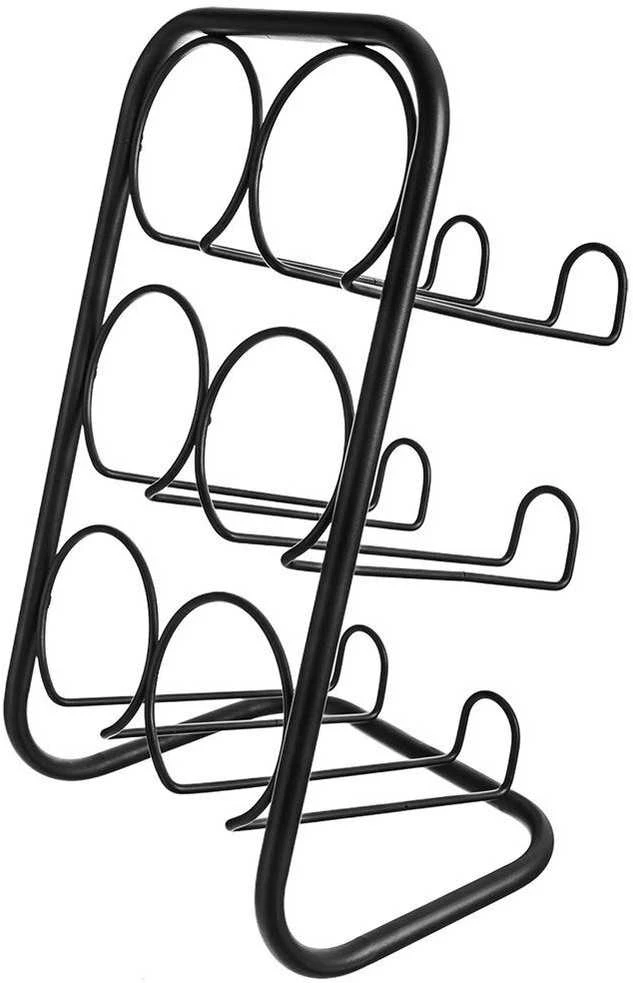 Juodo metalo vyno lentyna 6 buteliams 22,5x39 cm