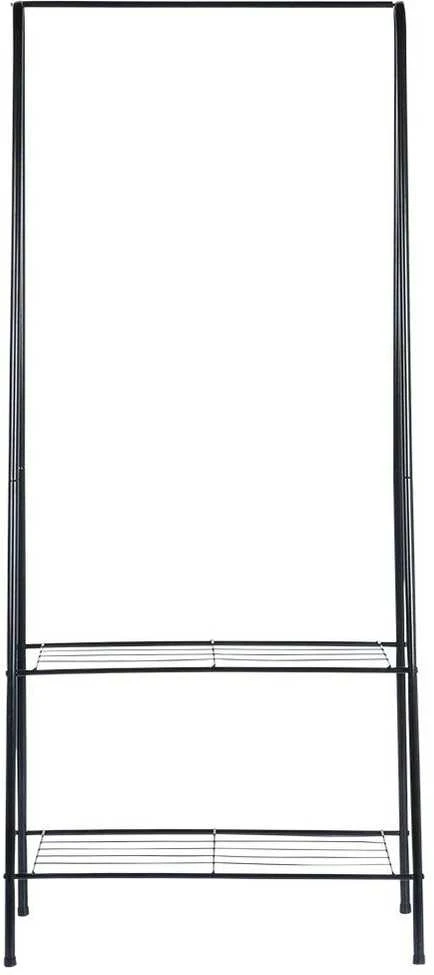 Juodos metalinės drabužių kabykla, 153 cm