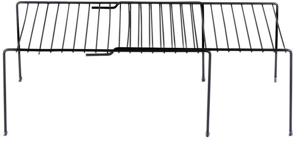 Juodos metalinės virtuvės lentyna, ištraukiama, 34,5-48 cm