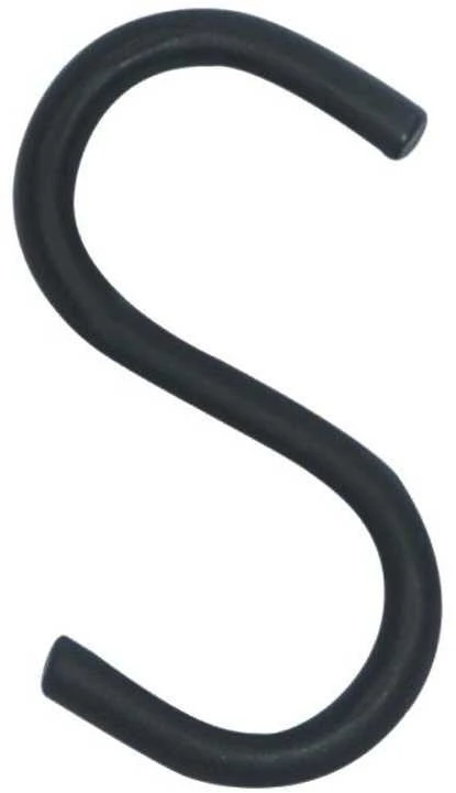 Kabliukai juodi turėklų priedams 7,5 cm 6 vnt