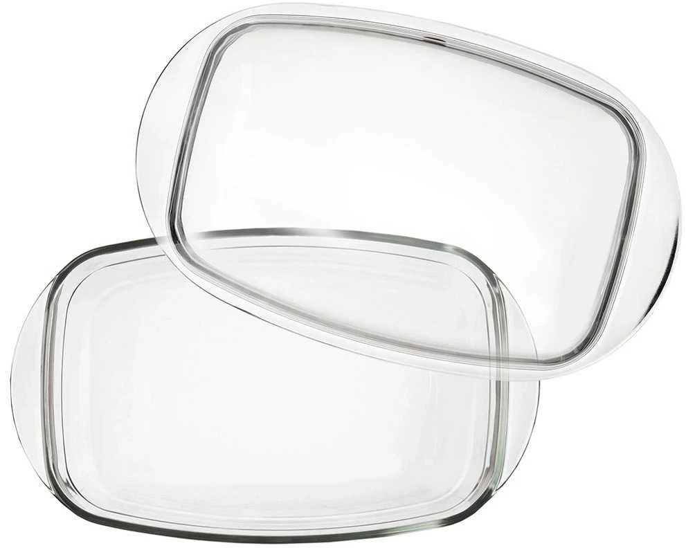 Karščiui atsparus stiklinis indas su dangteliu 32,5x19x13 cm, 2,9 L