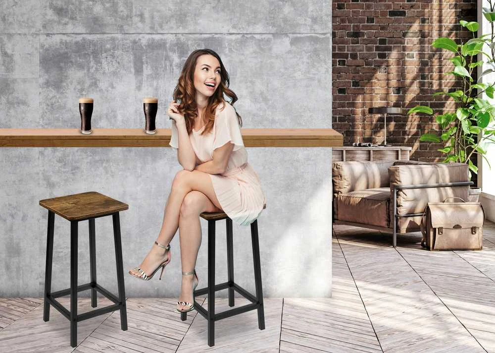 Kent loft pramoninė taburetė, sendintas ąžuolas