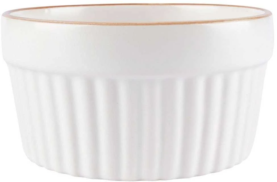 Kepimo dubenys, porcelianiniai, balti, 2 vnt., 170 ml