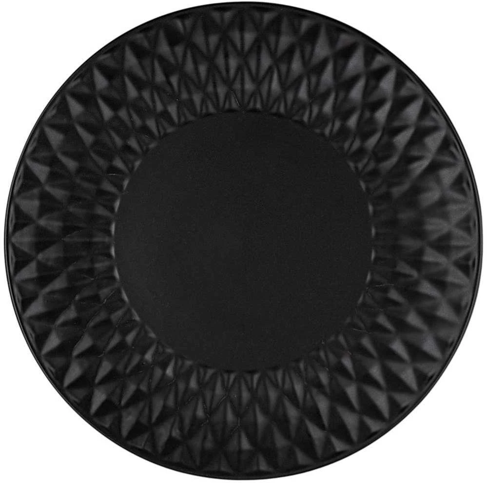 Keramikinė juoda pietų lėkštė, sekli vakarienei, SOHO CLASSIC, 27 cm