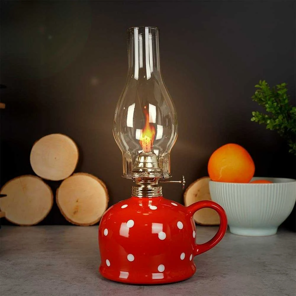 Keraminė žibalinė lempa 28,5 cm 530 ml