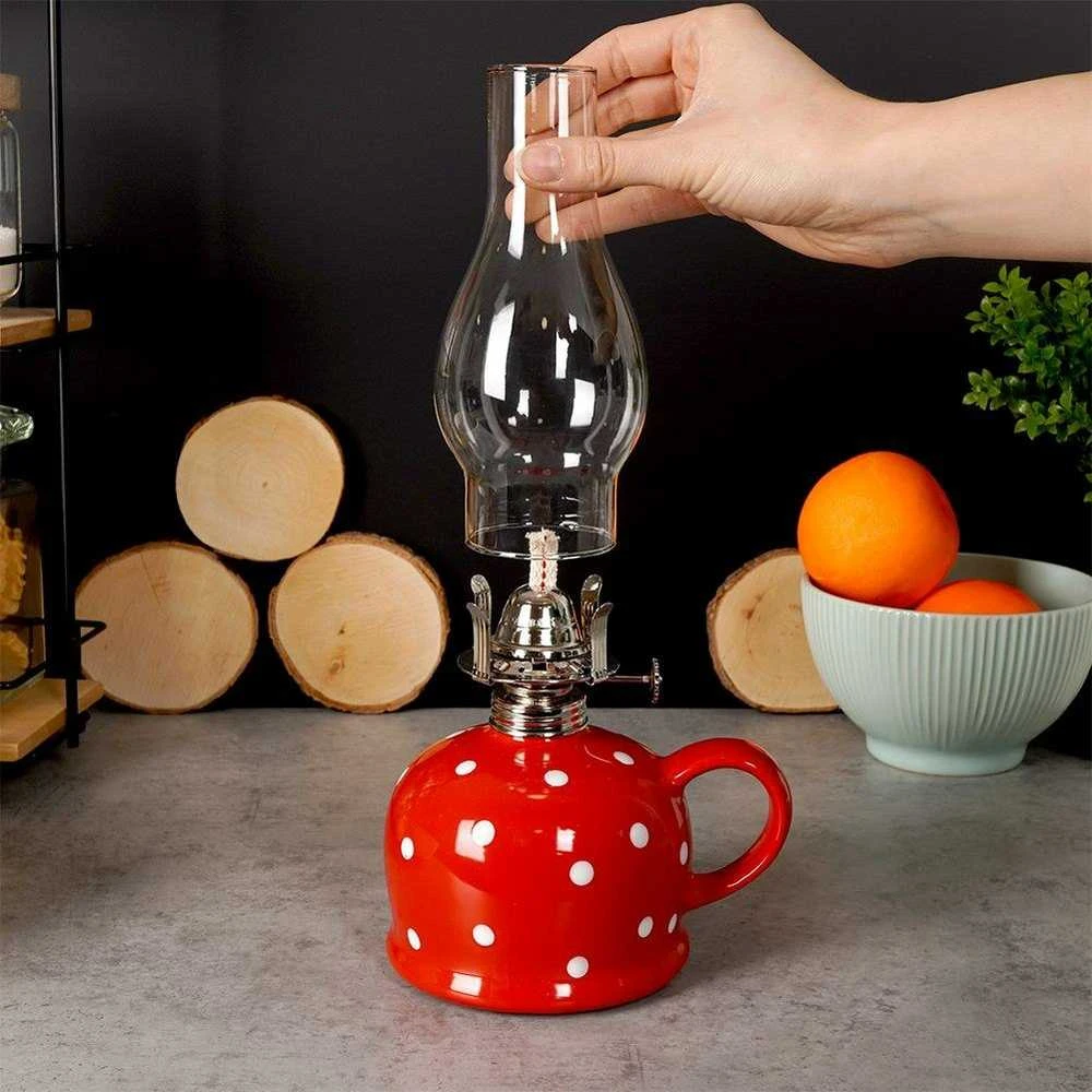 Keraminė žibalinė lempa 28,5 cm 530 ml