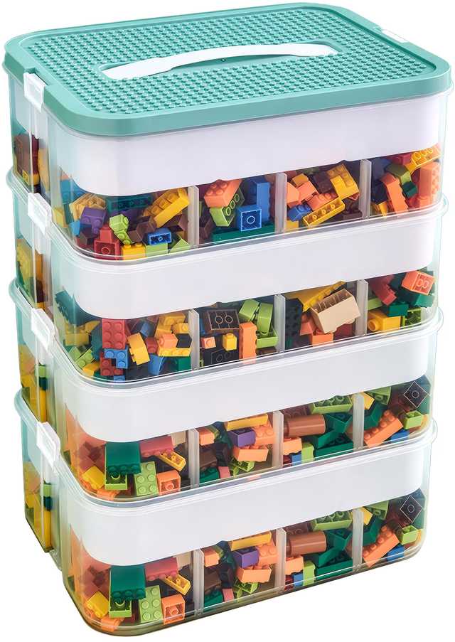 Keturių aukštų dėžė LEGO žaislams