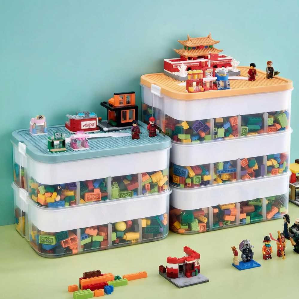 Keturių aukštų dėžė LEGO žaislams