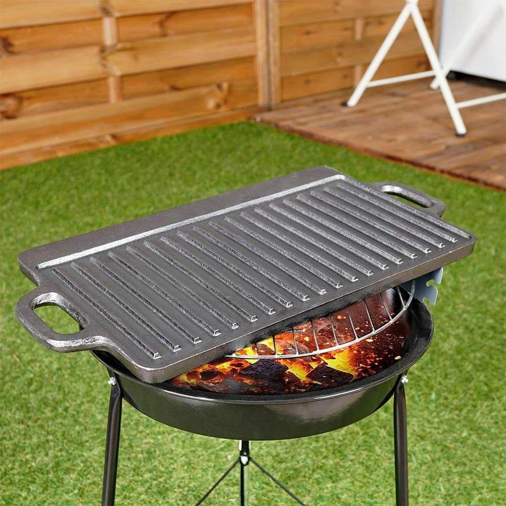 KETUS GRILĖS PLOKŠTĖ, DVIPUŠĖ KEPTUVĖ