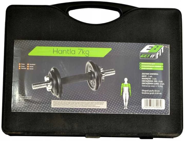 KETUS hantelis 7 KG EB FIT DĖKLAS
