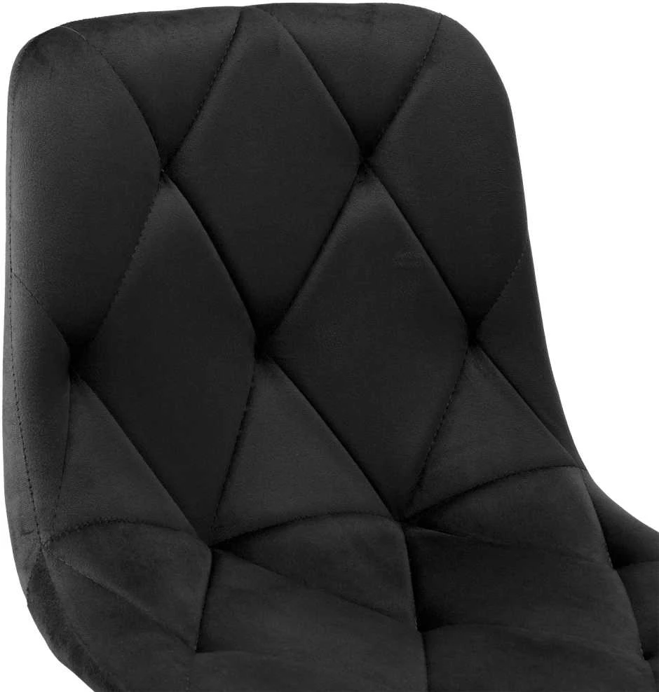 KINGSTON juoda Velvet baro kėdė