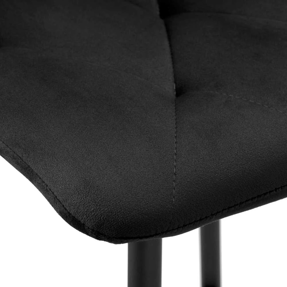 KINGSTON juoda Velvet baro kėdė